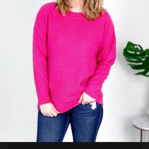 Hot Pink textured sweater